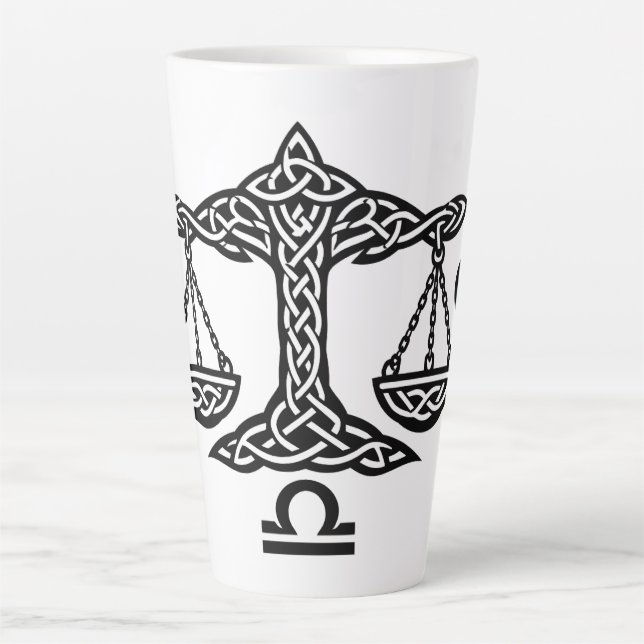 Tasse Latte    Balance celtique de la Balance par BurnsInHell (Devant)