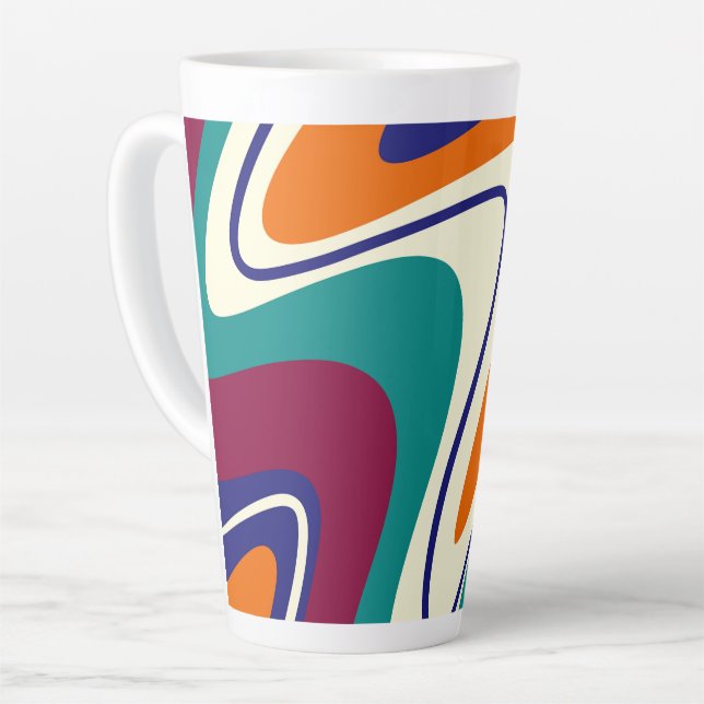 Tasse Latte Balances rétro - Style les années 70 classique (Angle gauche)