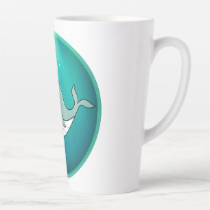 Tasse Latte Baleine, cachalot, sous l'eau