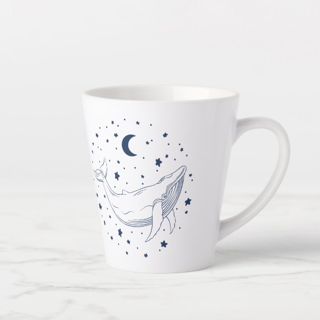 Tasse Latte Baleine céleste (Droite)