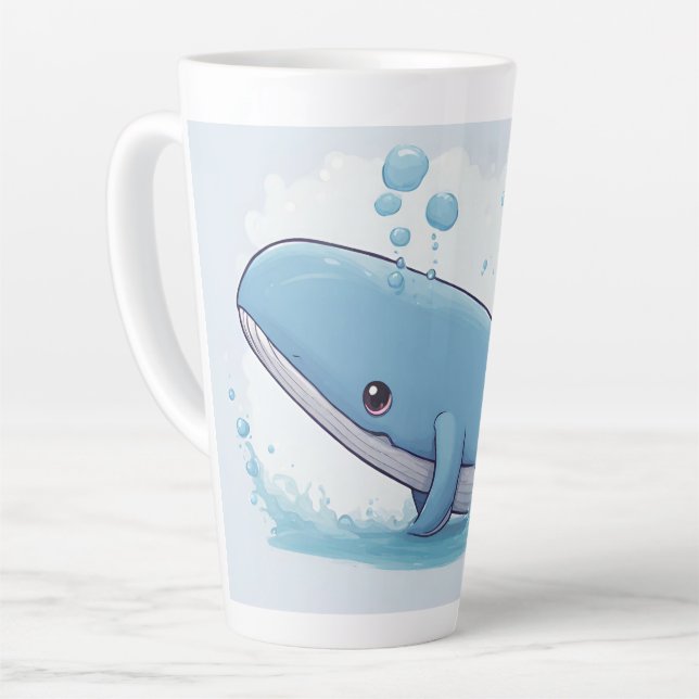 Tasse Latte Baleine mignonne (Angle gauche)