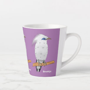 Tasse Latte Bali Mina tropical oiseau exotique