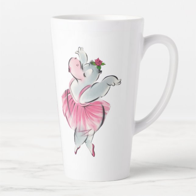 Tasse Latte "Ballet hippo" (Droite)