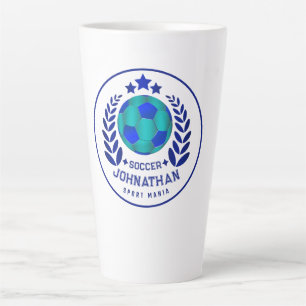 Tasse Latte Ballon de Football Blason Cadeaux de Fan de Spor