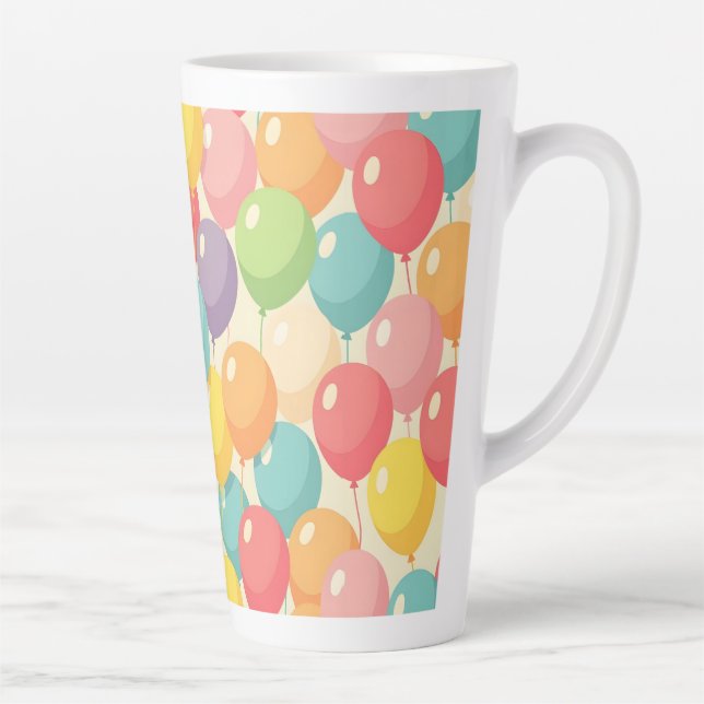 Tasse Latte Ballons de fête de différentes couleurs (Droite)