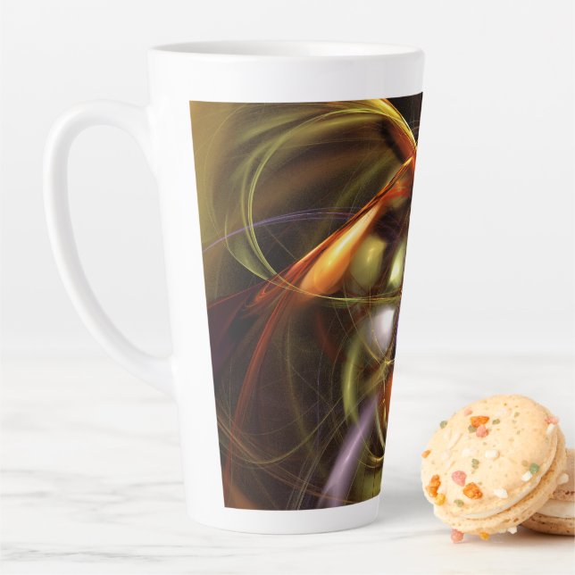 Tasse Latte Ballons et Rubans  Abstrait (En situation)