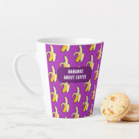 Bananes drôles sur le thème du café Motif d'art pi