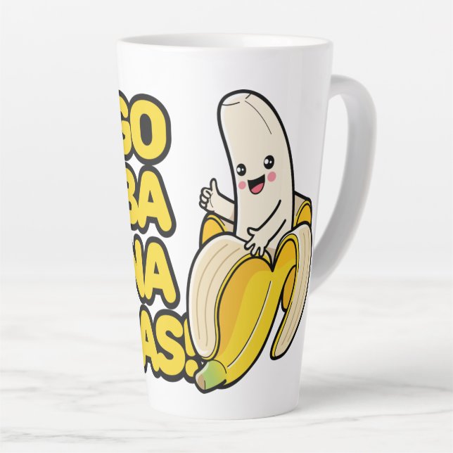 Tasse Latte Bananes mignons (Angle droit)