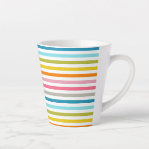 Tasse Latte Bandes colorées Motif-53861
