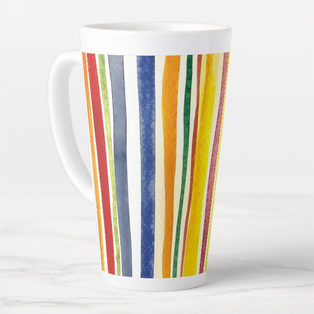 Tasse Latte bandes d'été (Angle gauche)