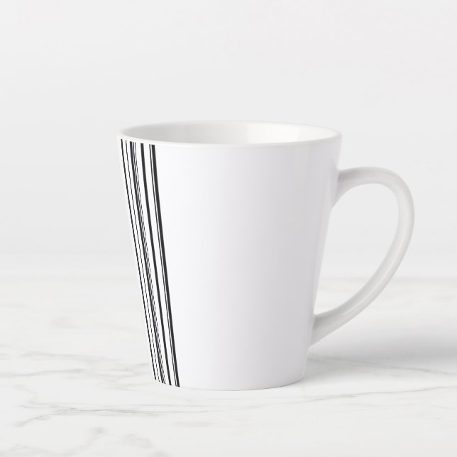 Tasse Latte Bandes noires (Droite)