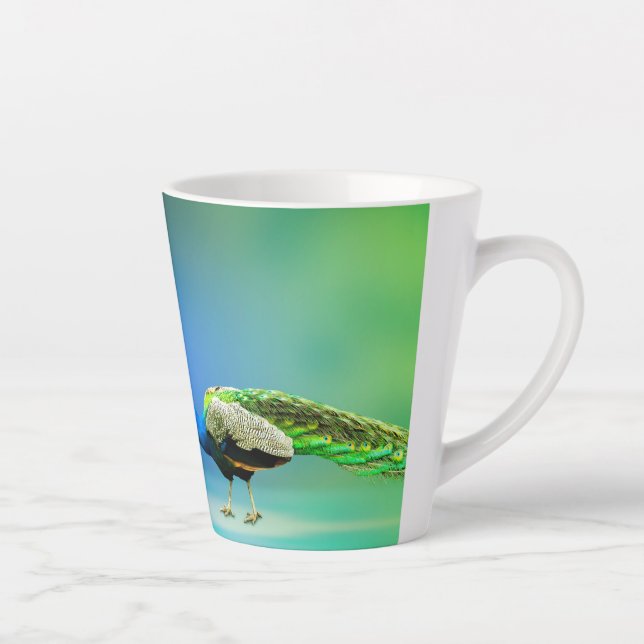 Tasse Latte Bannière Peacocks (Droite)