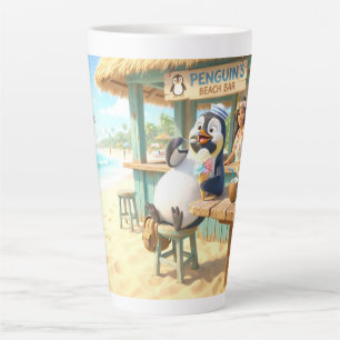 Tasse Latte Bar de plage du Pingouin