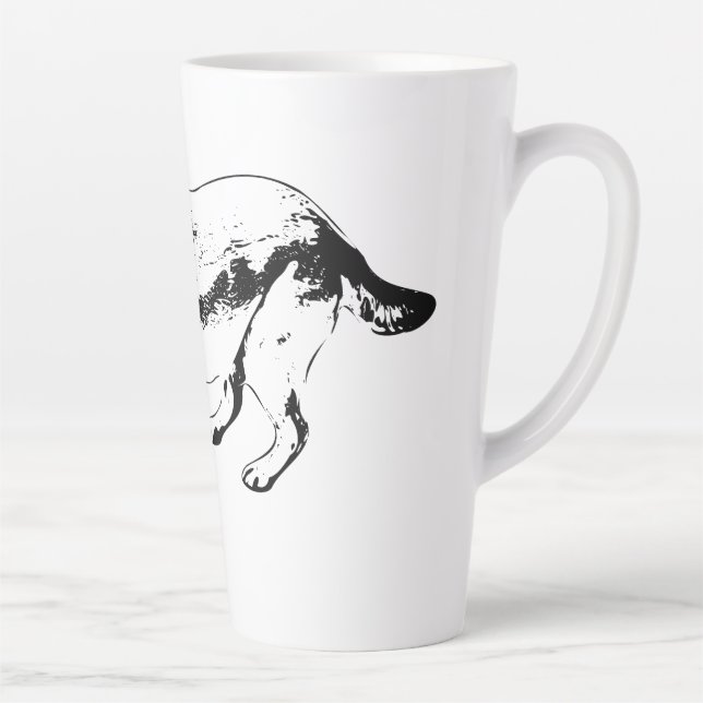 Tasse Latte Barre positionnée - Profil latéral (Droite)