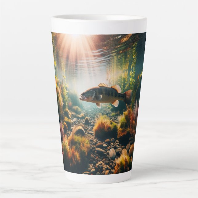 Tasse Latte Basse-bouche sous-marine (Devant)