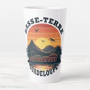 Tasse Latte Basse-Terre Guadeloupe Sunset