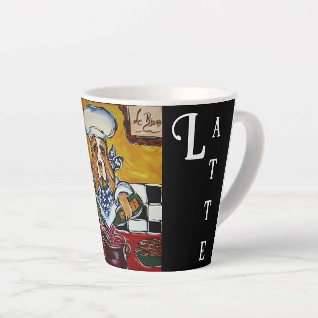 TASSE LATTE BASSET HOUND  (Angle droit)