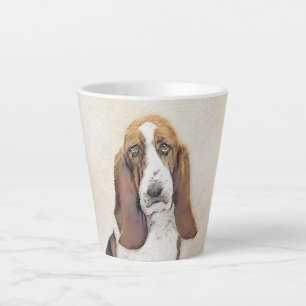 Tasse Latte Basset Hound Peinture - Cute Original Chien Art