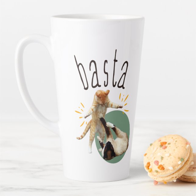 Tasse Latte Basta (avec chats) (En situation)