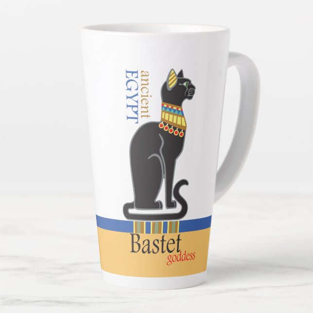 Tasse Latte Bastet ou Bast. Déesse égyptienne antique (Angle droit)