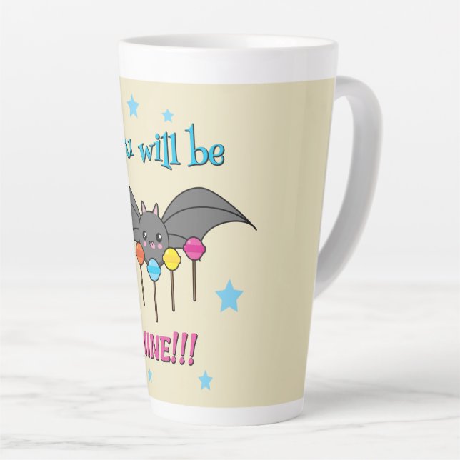 Tasse Latte Bat Craving Lollipops (Angle droit)