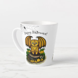 Tasse Latte Bat d'Halloween mignonne