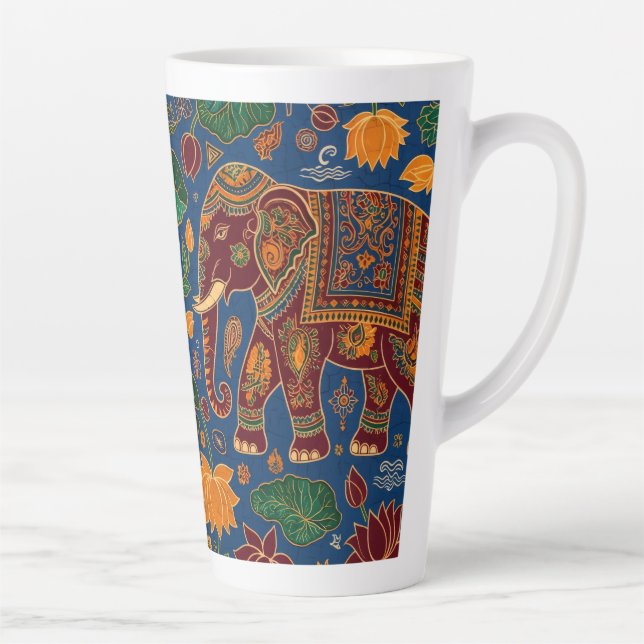 Tasse Latte Batik authentique de l'éléphant royal de Ceylan -S (Droite)