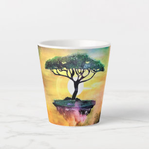 Tasse Latte Beau Arbre d'Aacia d'Afrique