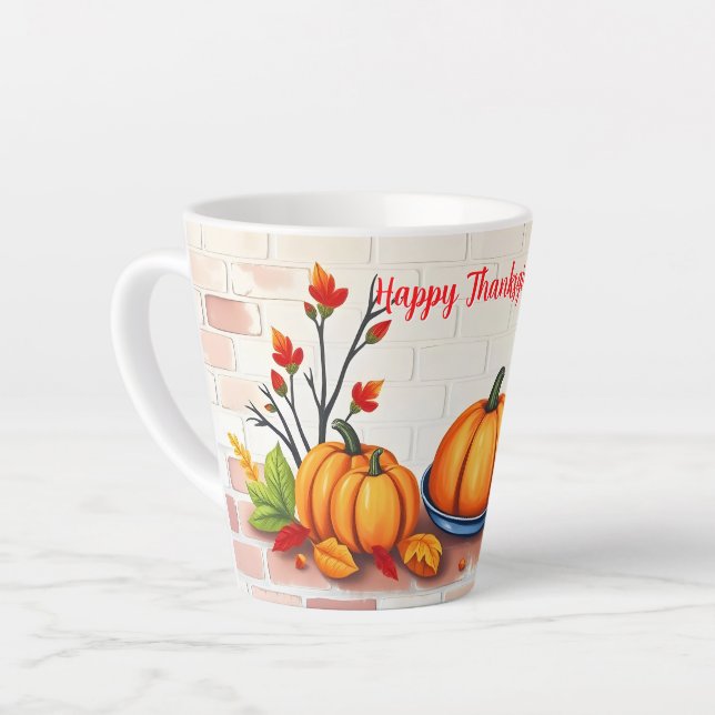 Tasse Latte Beau Bon thanksgiving populaire Automne (Angle gauche)