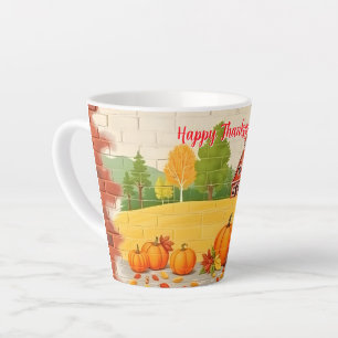Tasse Latte Beau Bon thanksgiving tendance automne