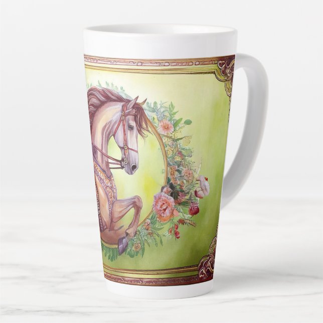 Tasse Latte Beau Cheval (Angle droit)