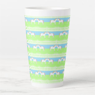 Tasse Latte Beau Chevaux Mariages blancs à motifs
