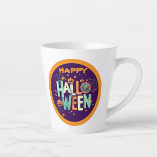 Tasse Latte Beau coloré Effrayant Halloween Motifs