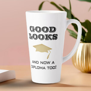 Tasse Latte Beau Gosse et Maintenant un Diplôme Aussi Drôle Re