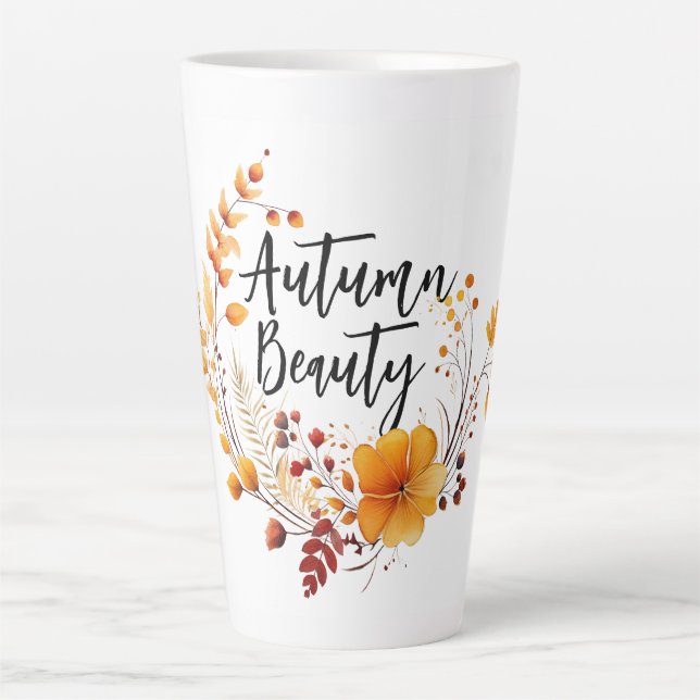 Tasse Latte Beauté d'automne (Devant)