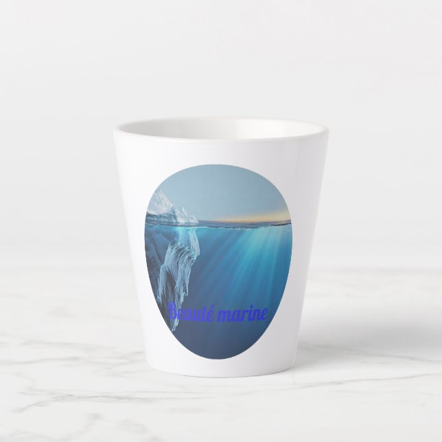 Tasse Latte Beauté marine glacier- (Devant)