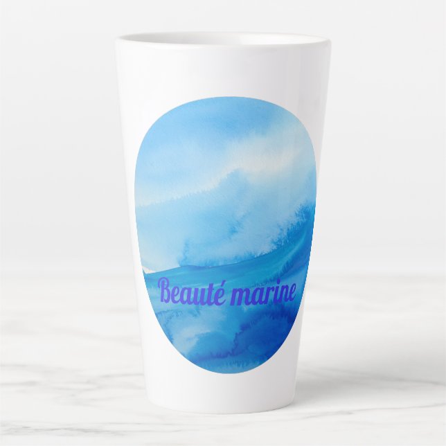 Tasse Latte Beauté marine vague (Devant)