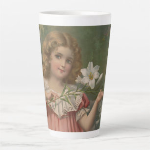 Tasse Latte Beautés de Pâques, Illustration Vintage, 1898