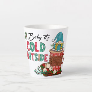 Tasse Latte Bébé Il fait froid dehors   Gnome de Noël