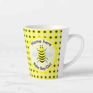 Tasse Latte Bébé jaune mignon abeille Genre Révéler Neutre Per