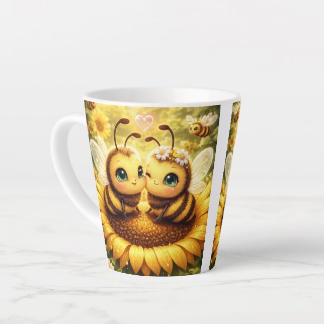 Tasse Latte BEE Mine Sunflower (Angle gauche)