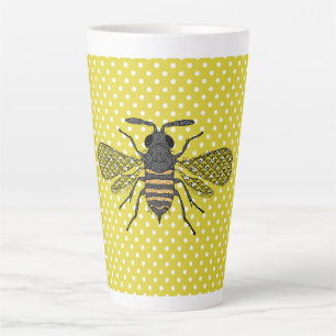 Tasse Latte BEES et Honeycomb - Sauvez les abeilles