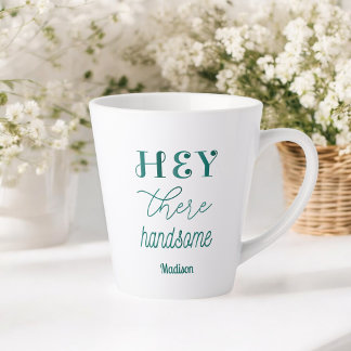 Tasse Latte Belle citation Inspiration Vert Blanc
