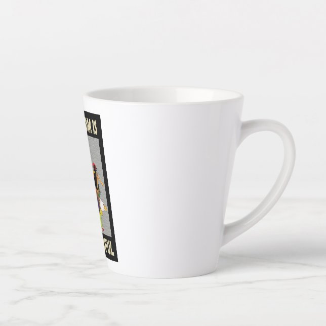 Tasse Latte Belle combinaison d'oiseaux volant (Droite)