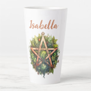 Tasse Latte Belle forêt Pagan Pentagram
