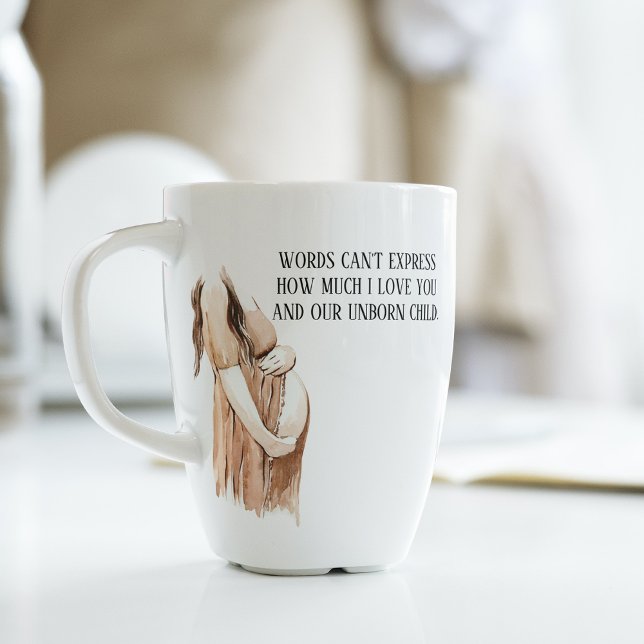 Tasse Latte Belle Grossesse Femme Cadeau Avec Citation Romanti (Créateur téléchargé)