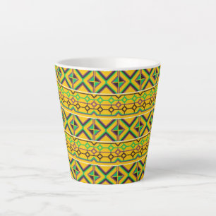 Tasse Latte Belle Kente Ghana African Ethnic imprimé