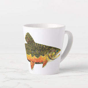 Tasse Latte Belle pêche à la truite de ruisseau