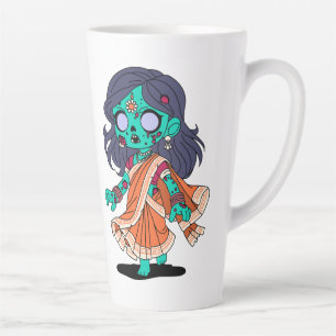 Tasse Latte Belle Zombie indienne