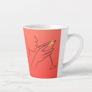 Tasse Latte Belles lignes Cosmopolite